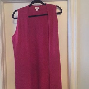 Lularoe, fuchsia Joy sweater vest